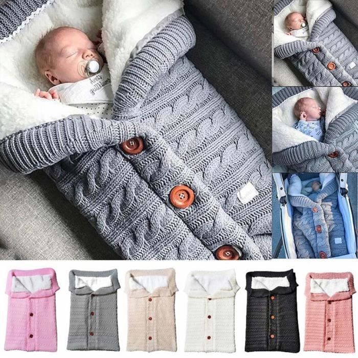 Couvertures en molleton pour bébé Couverture en tricot doux et chaud Sac de  couchage pour nouveau-né, rose - Cdiscount Puériculture & Eveil bébé