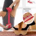 KM-Fit TPE Yoga Mat | Tapis de gymnastique avec sangle de transport | Tapis de yoga rembourré | Tapis de sport pour fitness | Rose-4