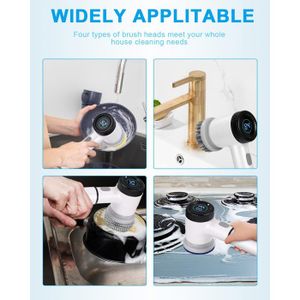 Brosse Nettoyage Électrique, TOPAKO Brosse Rotative Nettoyage Avec 8