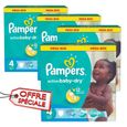 104 Couches Pampers Active Baby Dry taille 4-0