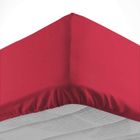 DOUCEUR D'INTERIEUR Drap housse 90x190 cm - Bonnet 30 cm - 100% coton - Bordeaux