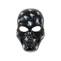 Masque de crâne noir plastique squelette avec masque d'horreur de bande Masque de crâne de Mexique Masque de masque de paintball
