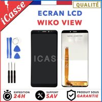 ECRAN COMPLET VITRE TACTILE + LCD WIKO VIEW NOIR + OUTILS
