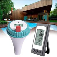 Thermomètre de Piscine Flottant sans Fil Thermomètre numérique pour Piscine et Spa à Distance pour Spa intérieur et extérieur 542