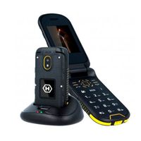 Mobile robuste myPhone Hammer Bow 2G basique / senior de couleur noire avec écran VGA 2,4", 240 x 320 pixels, écran externe VGA