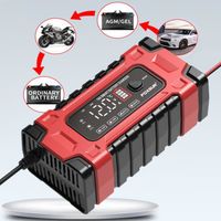 12V/10A Chargeur De Intelligent Batterie Automatique，Chargement automatique Pour Batteries Calcium, Gel AGM, Wet Cell-Jaune