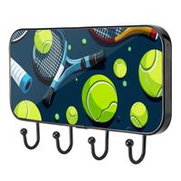 Crochets muraux élégants à motif de tennis avec adhésif-bande adhesive– Indispensable pour la maison et le bureau. 78
