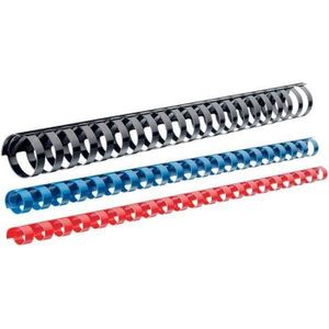 GBC estamper /-relieuse pour spirales de reliure en plastique 21 anneaux-format a4 6 mm-bleu-lot de 100 