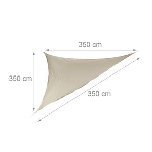 VOILE D'OMBRAGE Voile d ombrage triangle leger tendeurs 3,5 m beig