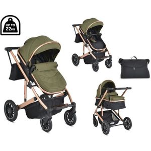 Poussette trio verte store