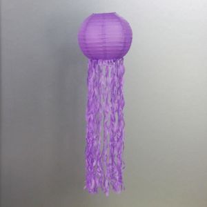 PHOTOPHORE - LANTERNE Photophore - lanterne,Lampe méduse bricolage pour enfants et filles,fournitures de mariage,jardin - purple-25CMJellyfish lanter