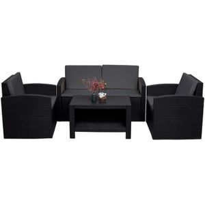 Salon De Jardin En Imitation Resine Tressee Avec Table 2 Positions Allibert 4 Personnes Monaco Lyon Graphite Achat Vente Salon Bas De Jardin Monacolyon Salon De Jardin Cdiscount