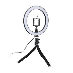 PERCHE - CANNE SELFIE Lampe Selfie/Ring Light (26 cm) avec trépied moula