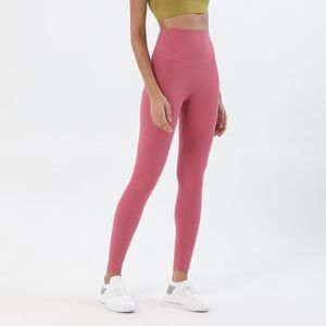 LEGGING Pantalon de sport,legging de Yoga pour femme, pantalon moulant, taille haute, poche cachée, sport, Fitness - Peach Blossom Pink