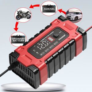 YDBAO Chargeur de Batterie Intelligent 12A 12V/24V LiFePO4 Chargeur Batterie  pour Voiture Automatique avec Fonction Réparation Écran LCD pour Auto Moto Batterie  AGM Gel Wet SLA : : Auto et Moto