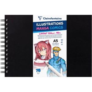 PAPIER A DESSIN 975945C Carnet Illustrations Manga Comics - 75 Feu
