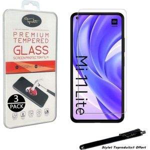 3 Verres Trempés Pour Xiaomi Mi 11 Lite 5G NE - Marque Little Boutik, Fabriqué En France - Neuf