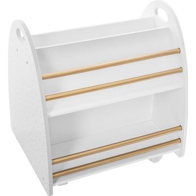 Hzuaneri Bibliothèque Pour Enfants, étagère En Bois, étagère à Jouets Avec 8 Boîtes En Non-tissé Pour Chambre D'enfant, Salon, Bureau Blanc 30 X 110 X 104 Cm KB42003W