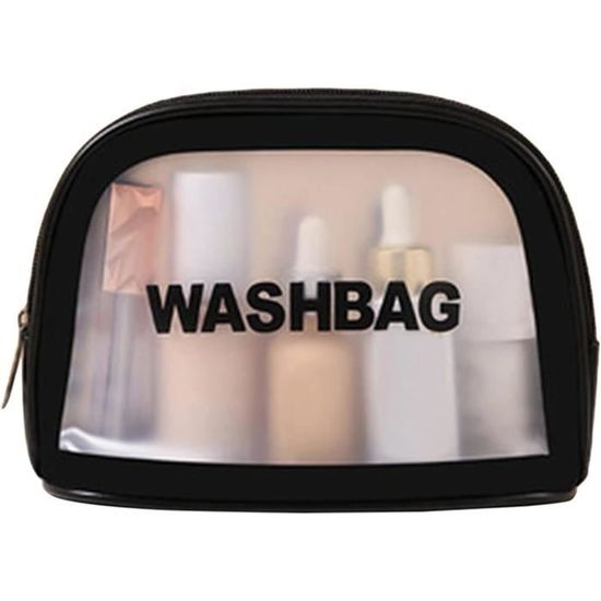Trousse De Maquillage Holographique Transparente – Pochette étanche Avec Fermeture éclair, Dragonne, 19x7.5x10.5 Cm