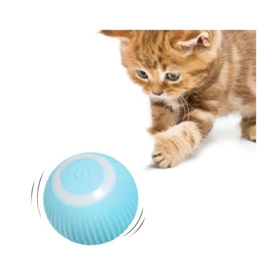 Jouet Interactif Pour Chat - Balle Avec Plume Et 3 Modes - Rechargeable USB-C - Silencieux - Pour Intérieur