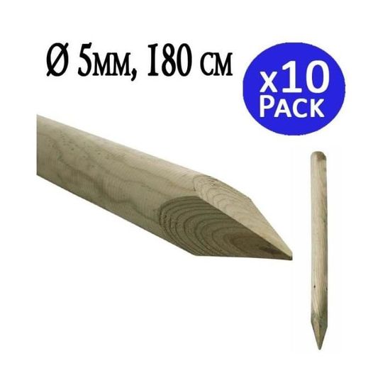 50 Tuteurs Bambou 180cm - Diamètre 10-14mm Pour Tomates, Plantes Grimpantes