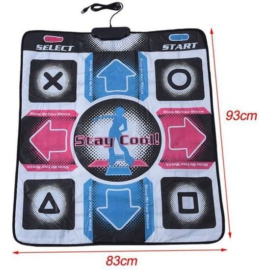 MAYOKIAAR Tapis Danse DDR USB - Antidérapant, Sensible | Pour PC/Windows | Fitness, Jeu Vidéo | 94x82cm