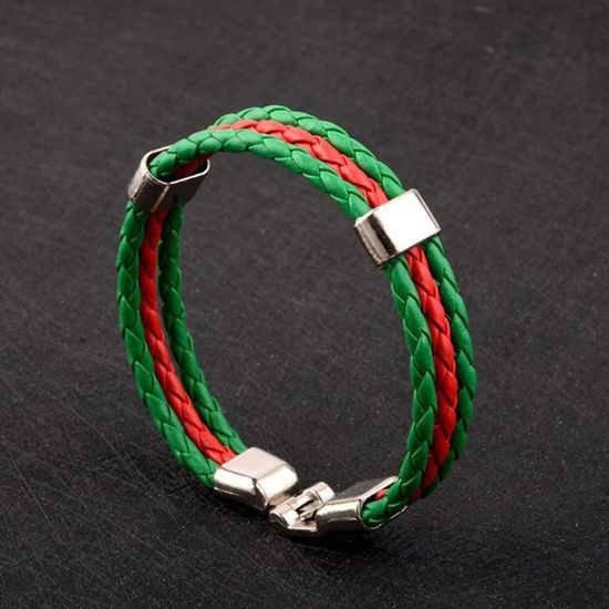Drapeau portugais Bracelet De L'équipe En Cuir, Drapeau De La France