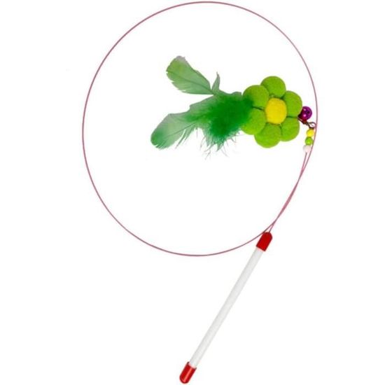 Lot De 12 Balles Avec Plumes Pour Chat - Jouet Rebondissant Interactif - Stimule L'instinct De Chasse - Caoutchouc élastique - Multicolore