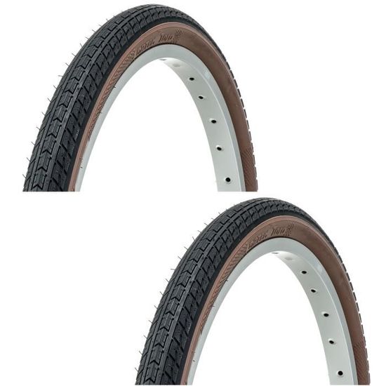 Pneus Vélo Tout-terrain Anti-crevaison 24x1.5 (40-507) - 2 Pneus, Paroi épaisse, Adhérence élevée - Pour VTT, Ville, Gravier