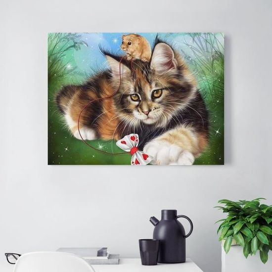 DIY 5D Diamond Painting Complet Chien Bichon Frise Broderie