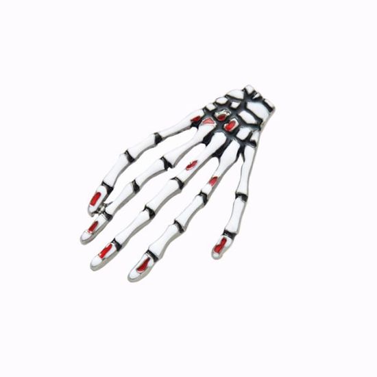 3 pièces accrocheur squelette main os accessoire épingles à pour fête