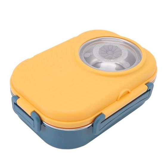 Boîte à Bento 2000ml Acier Inoxydable Avec Compartiments - Anti-Fuite, Passe Lave-Vaisselle