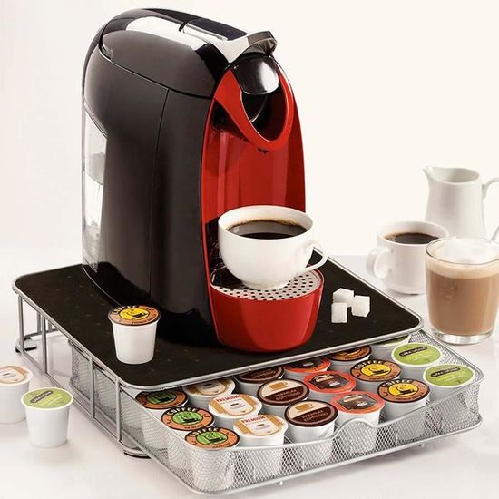 Support de rangement non roulant pour machine à café compacte, support sous machine  à café, support coulissant pour cafetière, compteur de cuisine - AliExpress