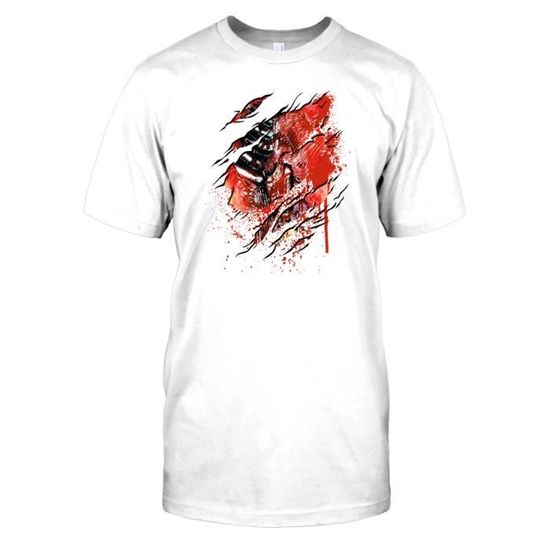 Zombie Walking Dead côtes et coeur déchiré design-T-shirt Homme