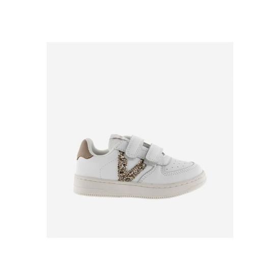 Baskets basses scratch Victoria Enfant Cuir Blanc Scratch