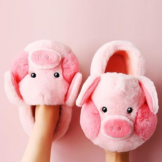 Chaussons Grenouille En Peluche Pour Femme - Pantoufles Douces Et Chaudes - Avec Semelle Antidérapante