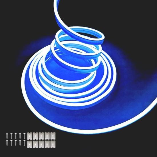 Bande Lumineuse Rouge Néon, 16,4 Ft-5 M 12 V Dc 600 Smd2835 Led Étanche