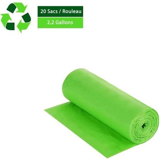 Alfapac sac poubelle compostable 10l Vert - lot de 720