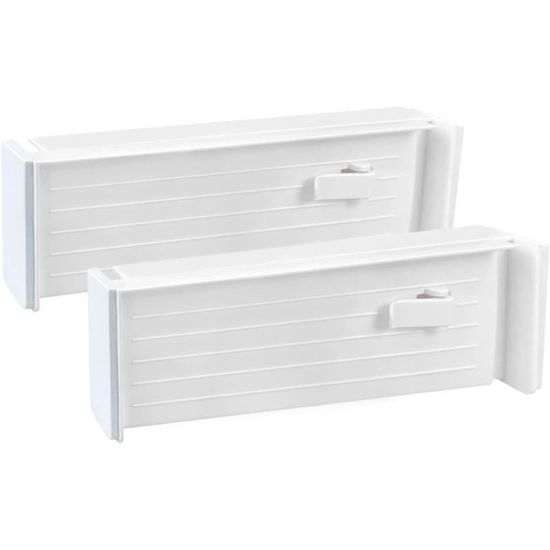 Blanc, 4 pièces) Séparateur de rangement pour tiroir réglable, jusqu'à 44 cm, adapté pour coiffeuse, salle de bain, cuisine, bureau | Leroy Merlin