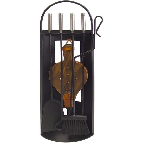 Kit Cheminée Carrée En Acier Inoxydable Imex El Zorro 10046 Avec Soufflet, 50 X 20 X 20 Cm, Fabrication Artisanale