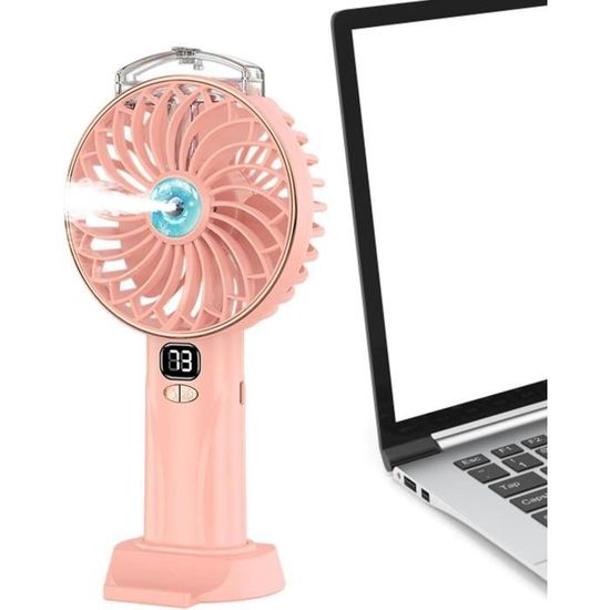 Ventilateur Brumisateur Portable - 2 En 1, Réservoir D'eau Transparent, Alimentation 2xAA