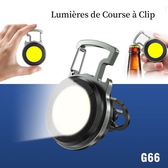 Lot De 2 Lumières LED Clignotantes Rechargeables USB-C - 4 Modes, Pour Chien, Sac à Dos, Vêtements - Sécurité Nuit - 5