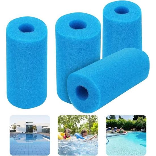Lot De 6 éponges Filtrantes Lavables Pour Piscine Intex Type II - Réutilisables, Compatibles 58094 - Économique & écologique
