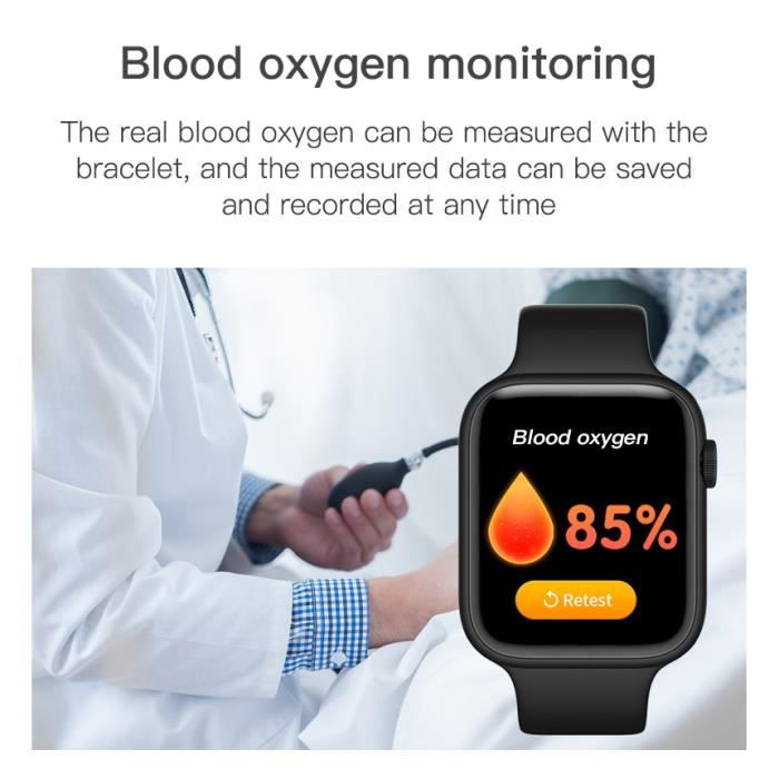 SmartWatch Fitness Tracker avec Moniteur Cardiaque Podomètre de Suivi d'activité IP68 étanche avec Compteur/Step/Calc/Montre Unisexe