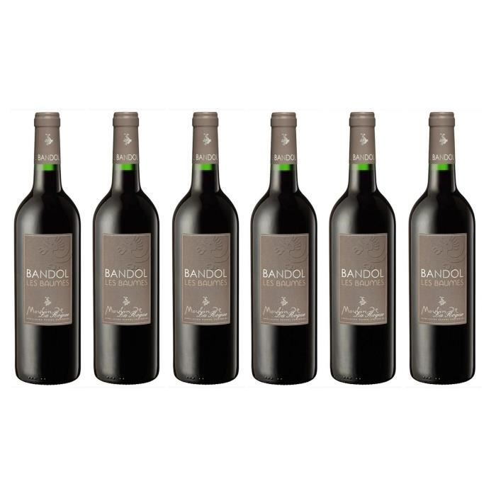 Lot de 6 Moulin de la Roque Rouge - AOP Bandol - 2014 75cL