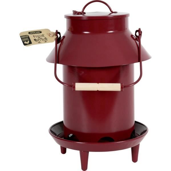 Mangeoire ZOLUX Sur pied - Avec toit - Métal - Rouge - 3,5Kg - 175643
