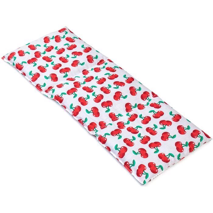Coussins chauffants Coussin aux noyaux de cerises 20x50cm compartimenté en 3 - Cherry-white|Coussin thermique aux graine 756509