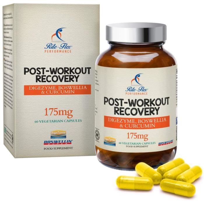 Enzymes Récupération après entraînement 175mg de Rite-Flex avec DigeZyme Boswellin Super complexe de curcumine C3 et Bio 471701