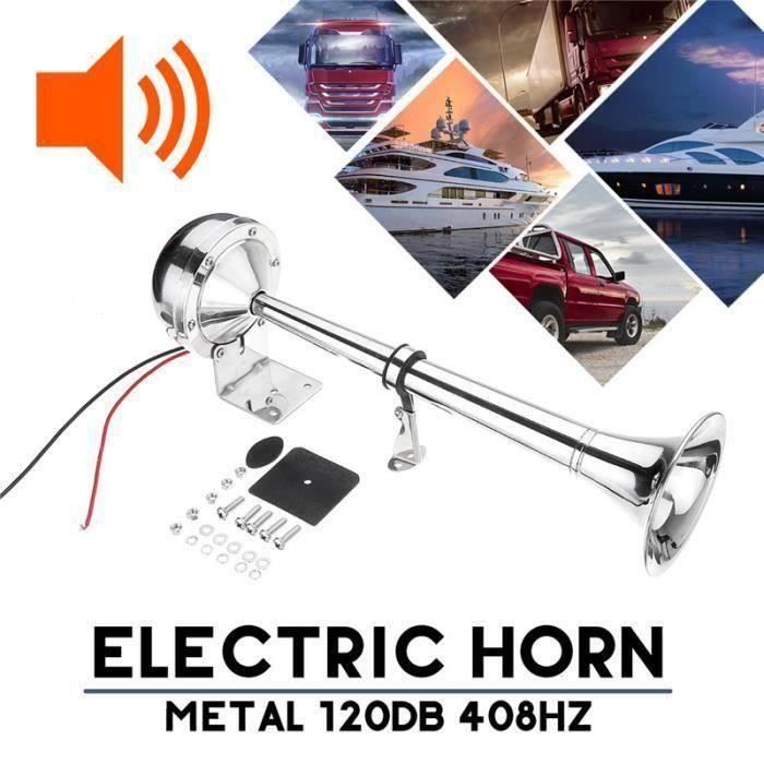 12V 120db Klaxon Trompette Métal Camion Voiture Bateau Tracteur