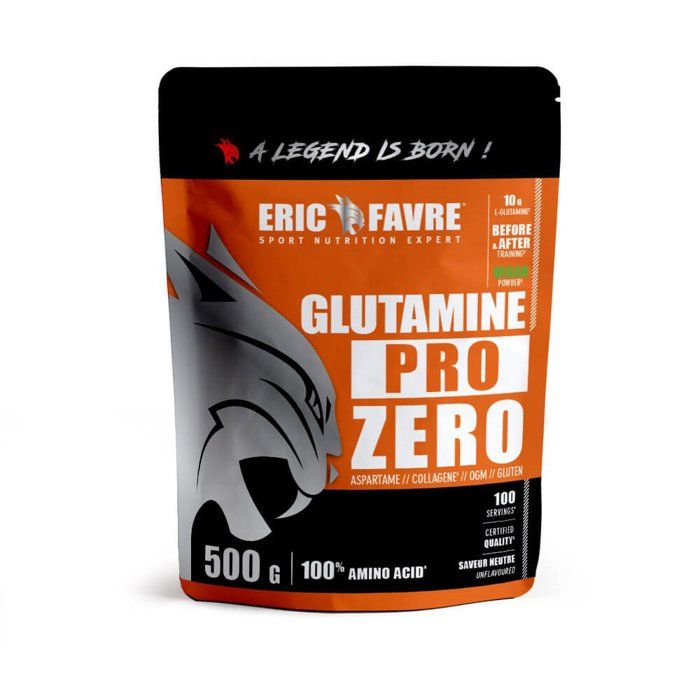 L-GLUTAMINE PRO ZERO ACIDES AMINÉS VEGAN - Poudre Musculation - Goût Neutre - Laboratoire Français Eric Favre